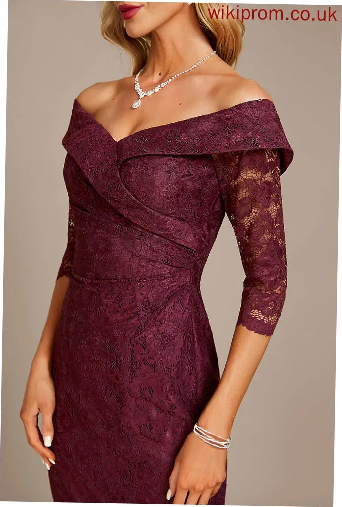Lace Cocktail Dresses Cocktail Dress Off-the-Shoulder Knee-Length Sheath/Column Athena