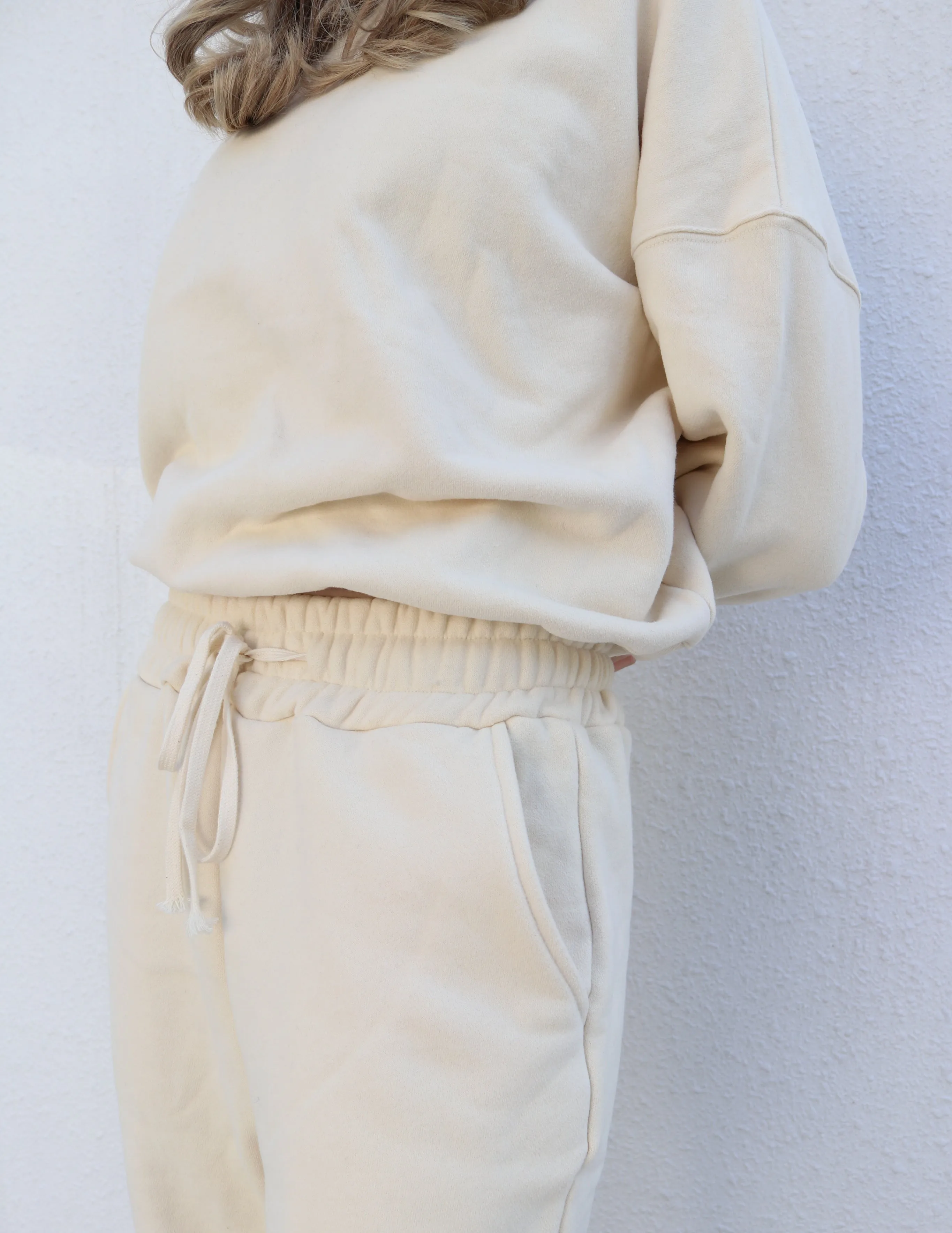 Loose-fit White Joggers