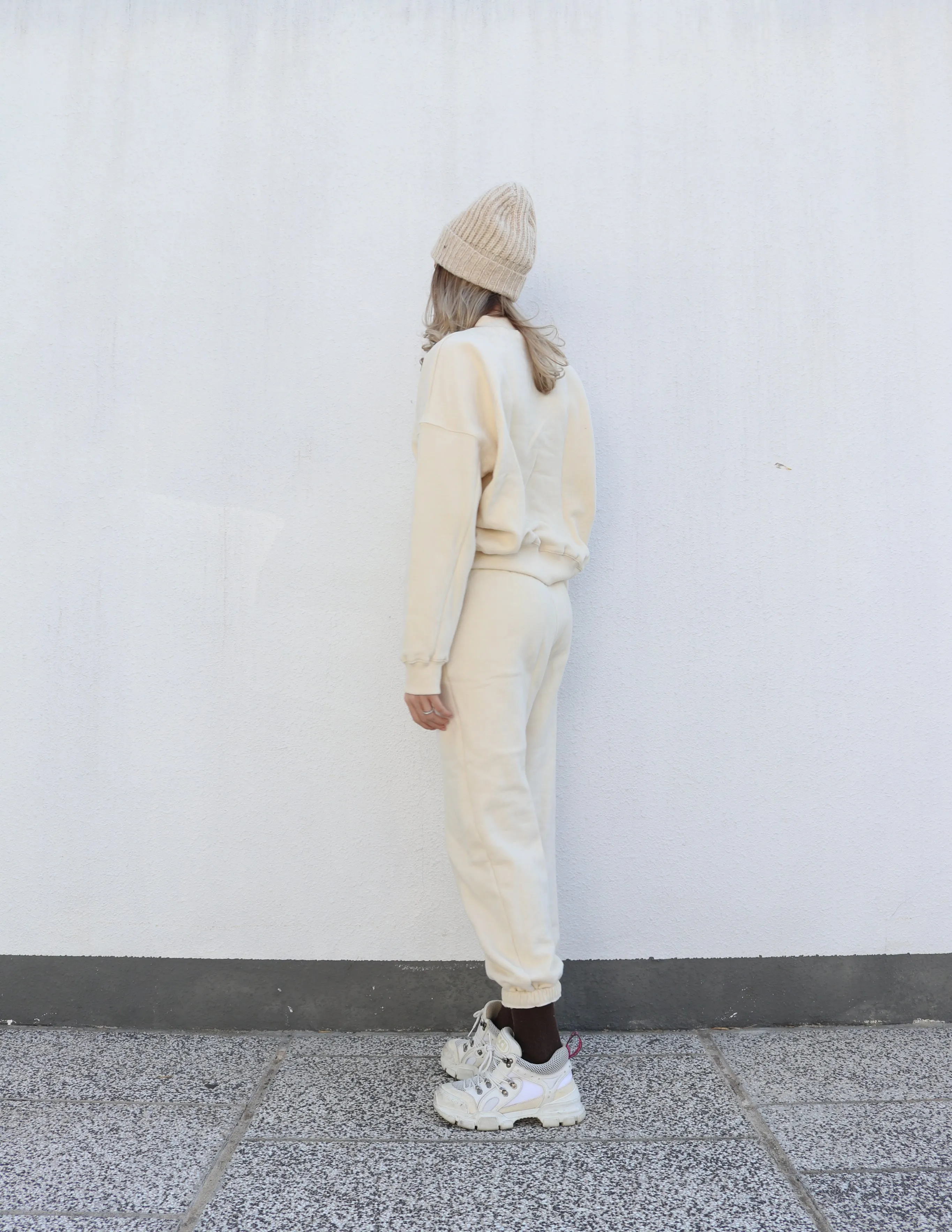 Loose-fit White Joggers