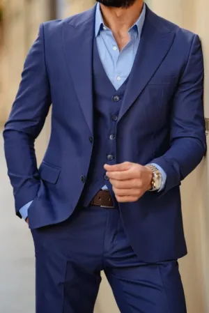 Men 3 Piece Suit Blue Wedding Suit, Dinner Suit, Party Suit Slim Fit Suit Wedding Groom suits Bespoke For Men