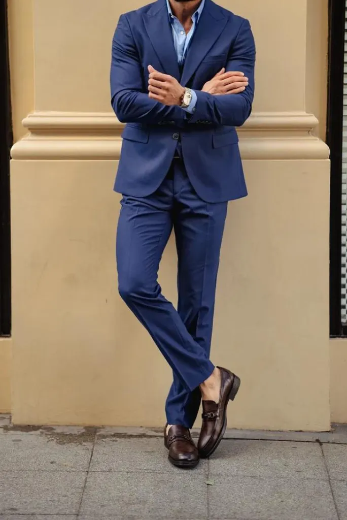 Men 3 Piece Suit Blue Wedding Suit, Dinner Suit, Party Suit Slim Fit Suit Wedding Groom suits Bespoke For Men