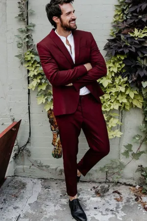 Men 3 Piece Suit Wedding Suit Wine Elegant Bespoke Suit Dinner Suit Formal Party Wear Suit Gift For Him