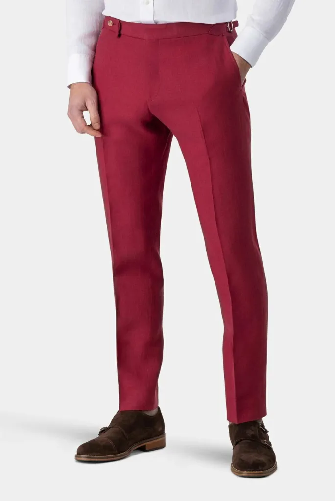 Men Red 3 Piece Suit Wedding Slim Fit Suit Two Button Dinner Suit Formal Party wear Bespoke