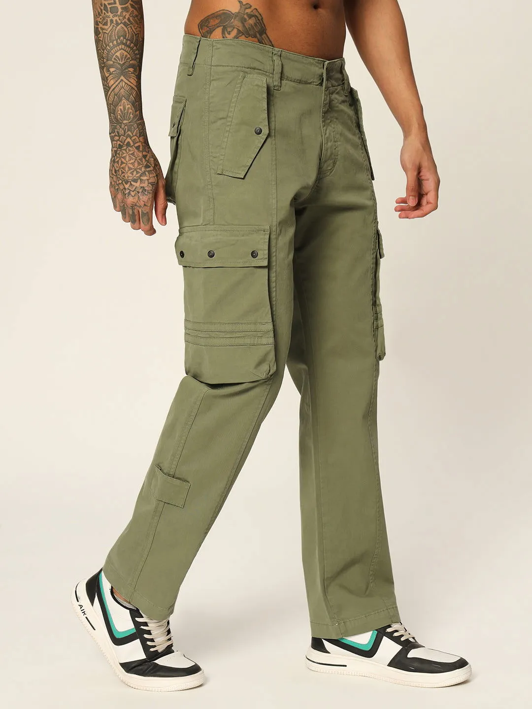 NEW RIVETS CARGO OLIVE