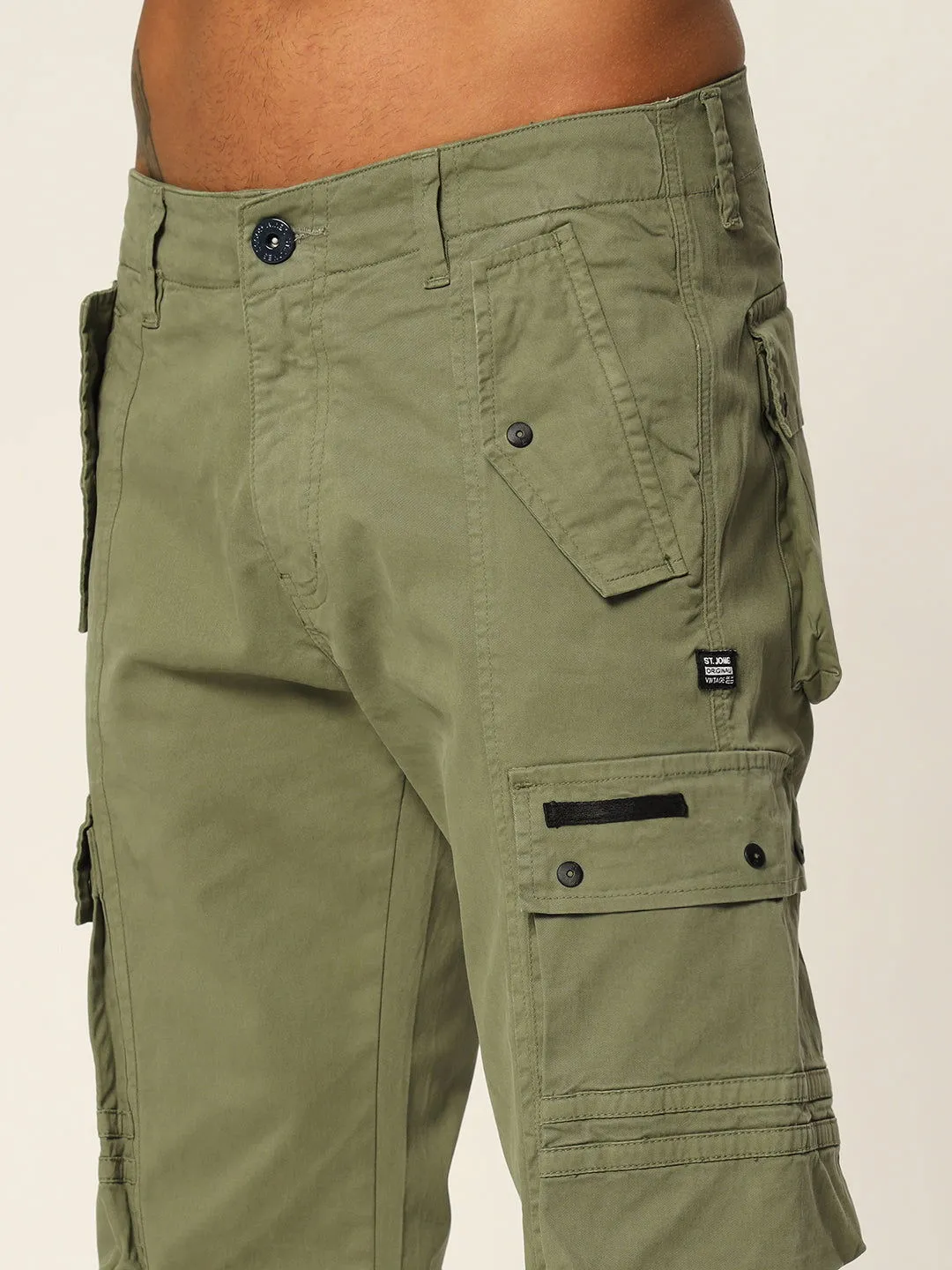 NEW RIVETS CARGO OLIVE