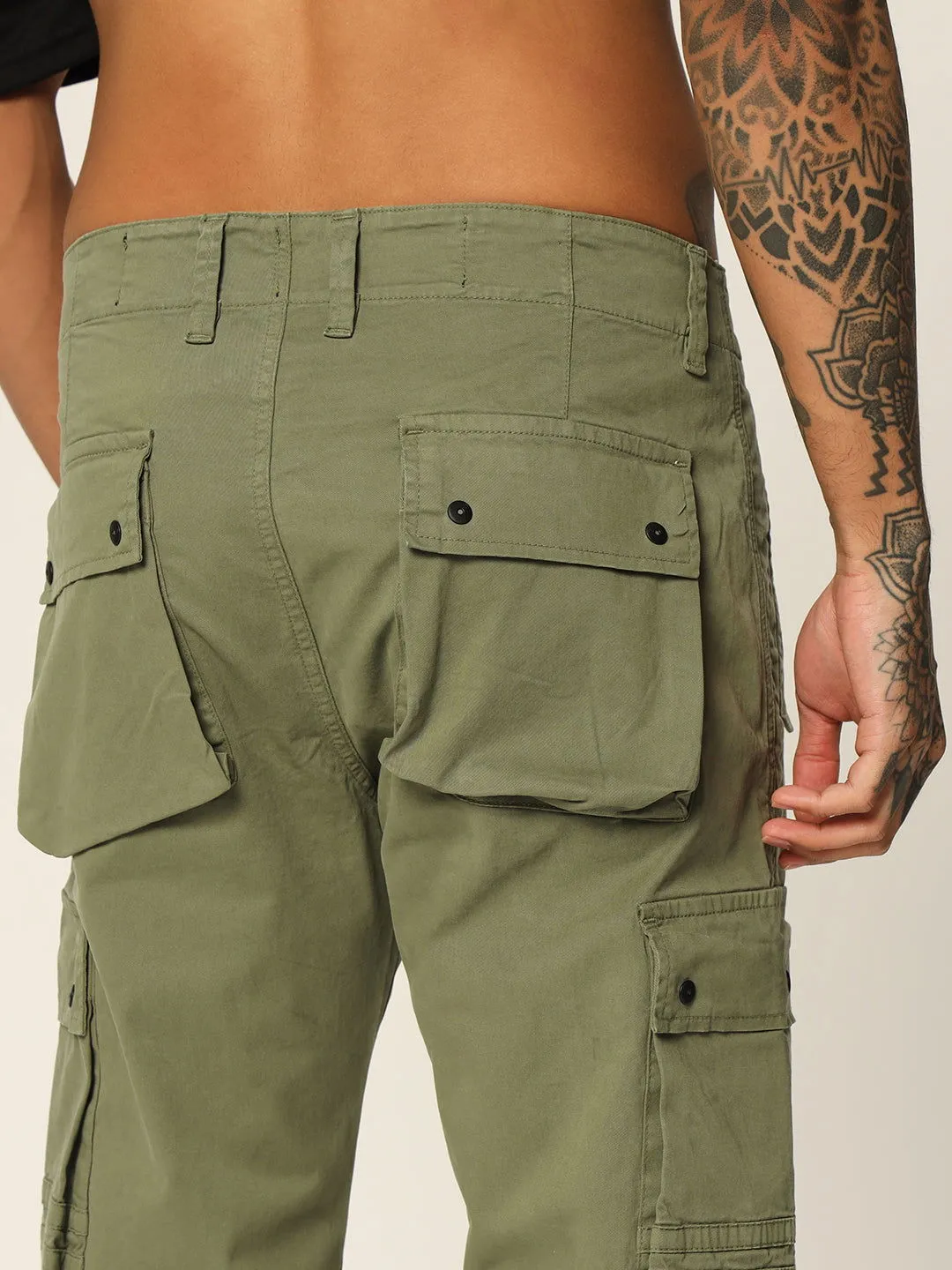 NEW RIVETS CARGO OLIVE