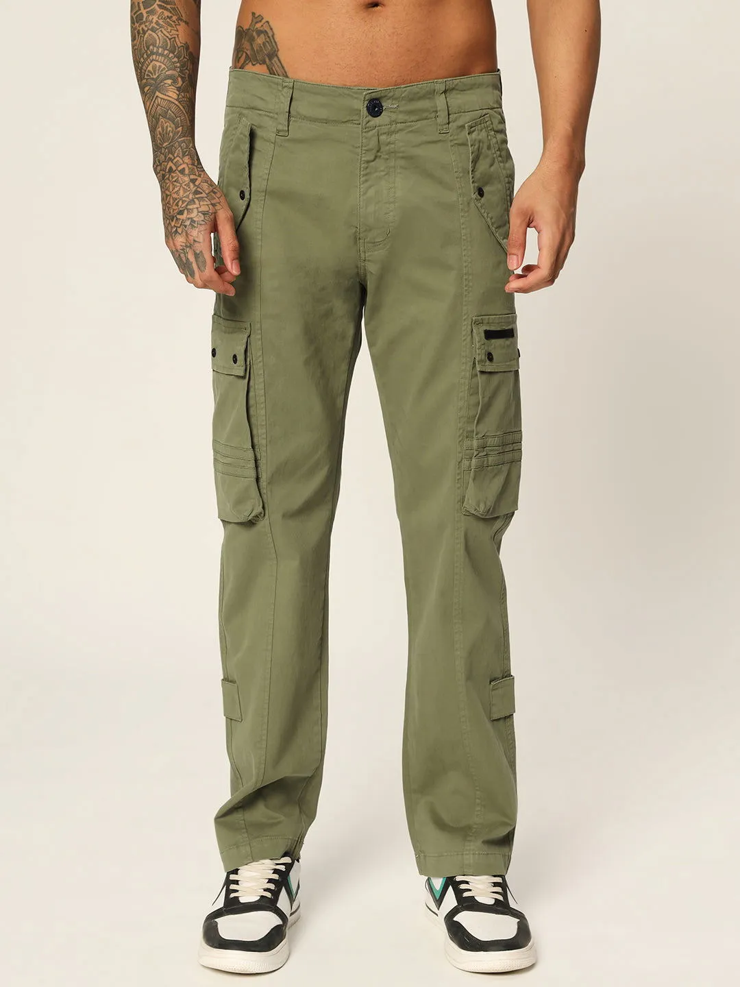 NEW RIVETS CARGO OLIVE