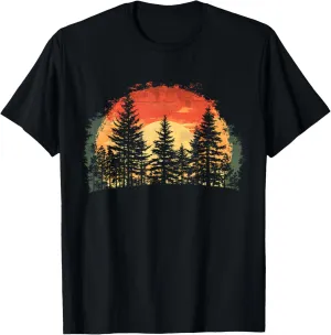 Outdoor Tree Nature Lover Wildlife Retro Forest T-Shirt