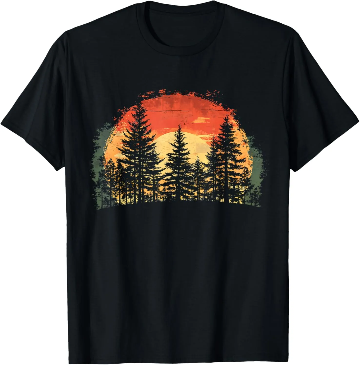 Outdoor Tree Nature Lover Wildlife Retro Forest T-Shirt