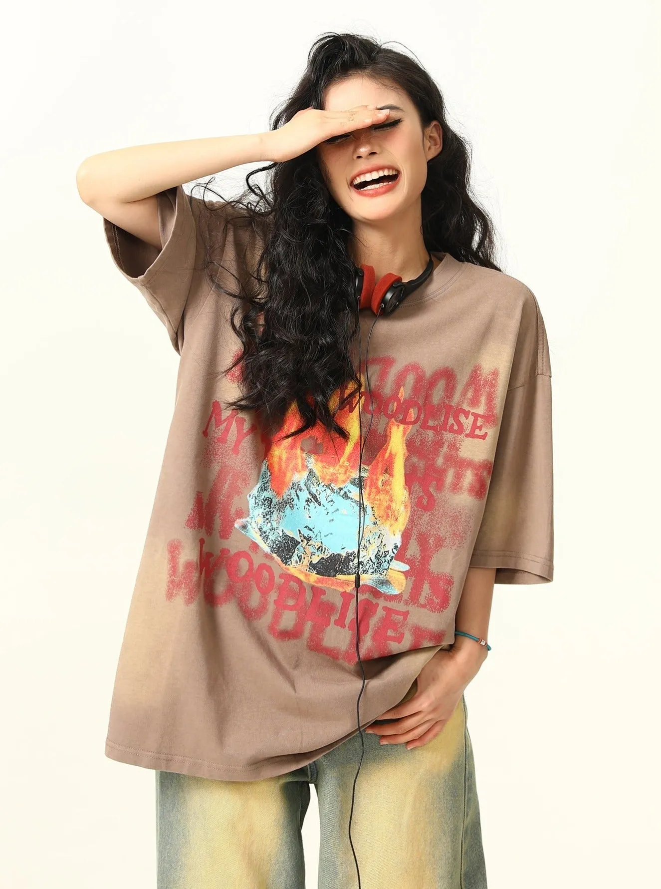 Rebellious Street Art Oversized T-Shirt