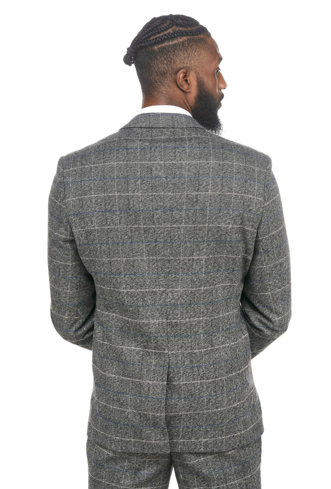 Scott Grey Check Tweed Wedding Suit | Wedding Suit | Father & Son Suit