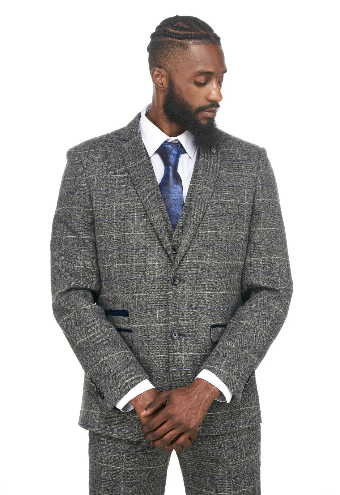 Scott Grey Check Tweed Wedding Suit | Wedding Suit | Father & Son Suit