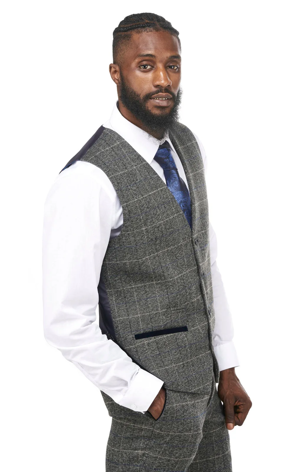 Scott Grey Check Tweed Wedding Suit | Wedding Suit | Father & Son Suit