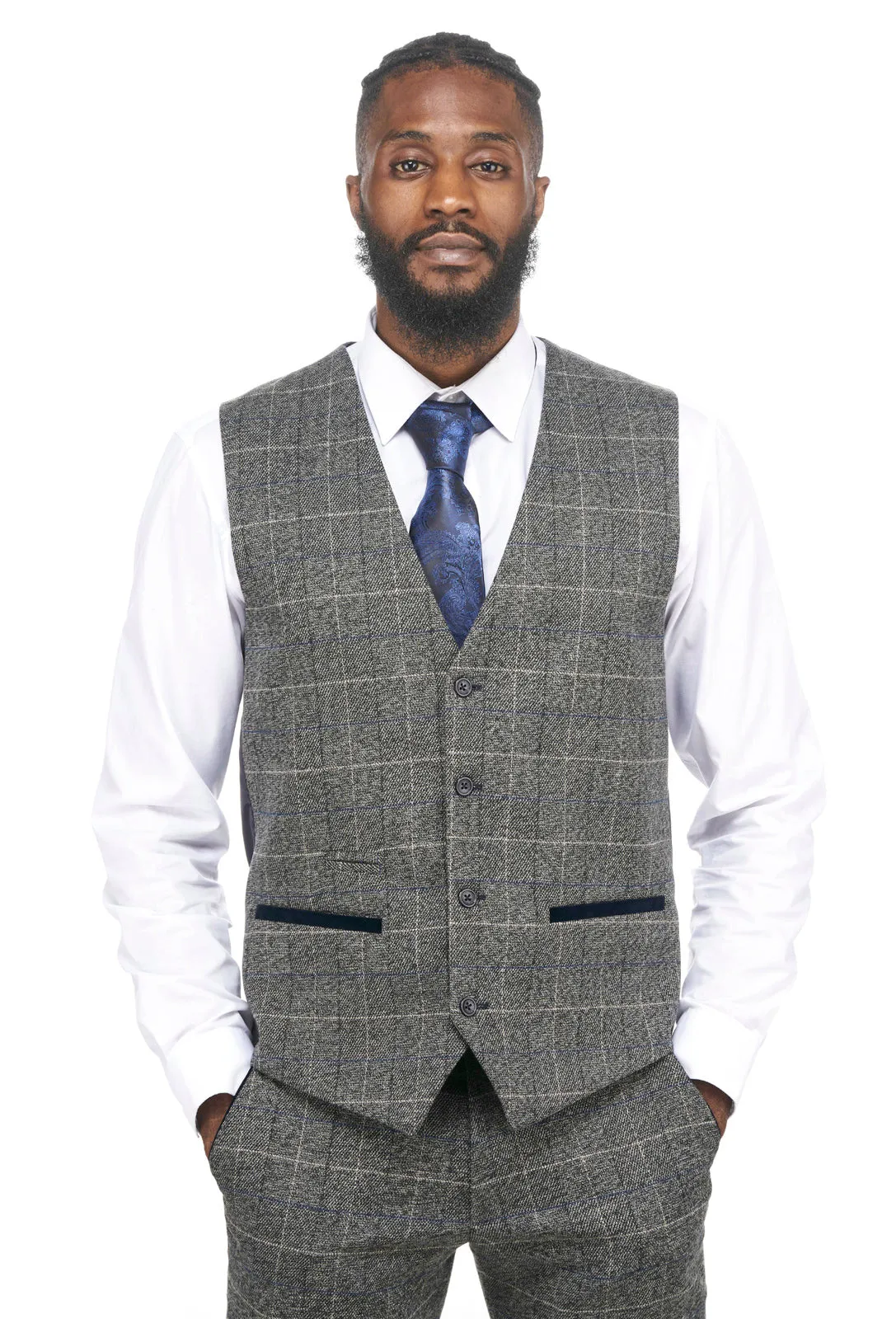 Scott Grey Check Tweed Wedding Suit | Wedding Suit | Father & Son Suit