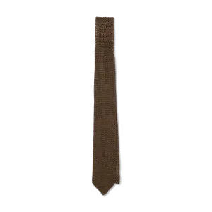 Silk Grenadine Tie in Olive Green