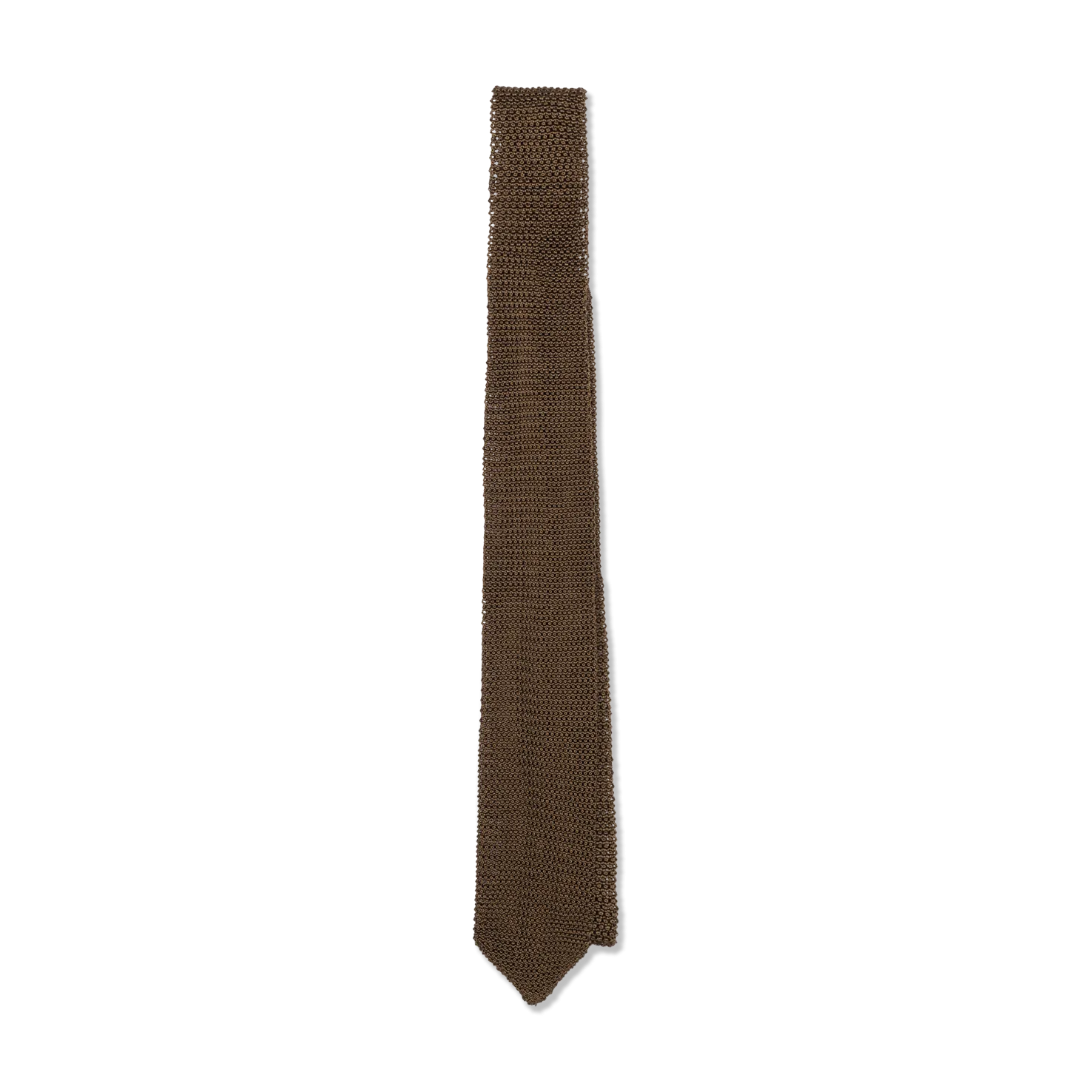 Silk Grenadine Tie in Olive Green