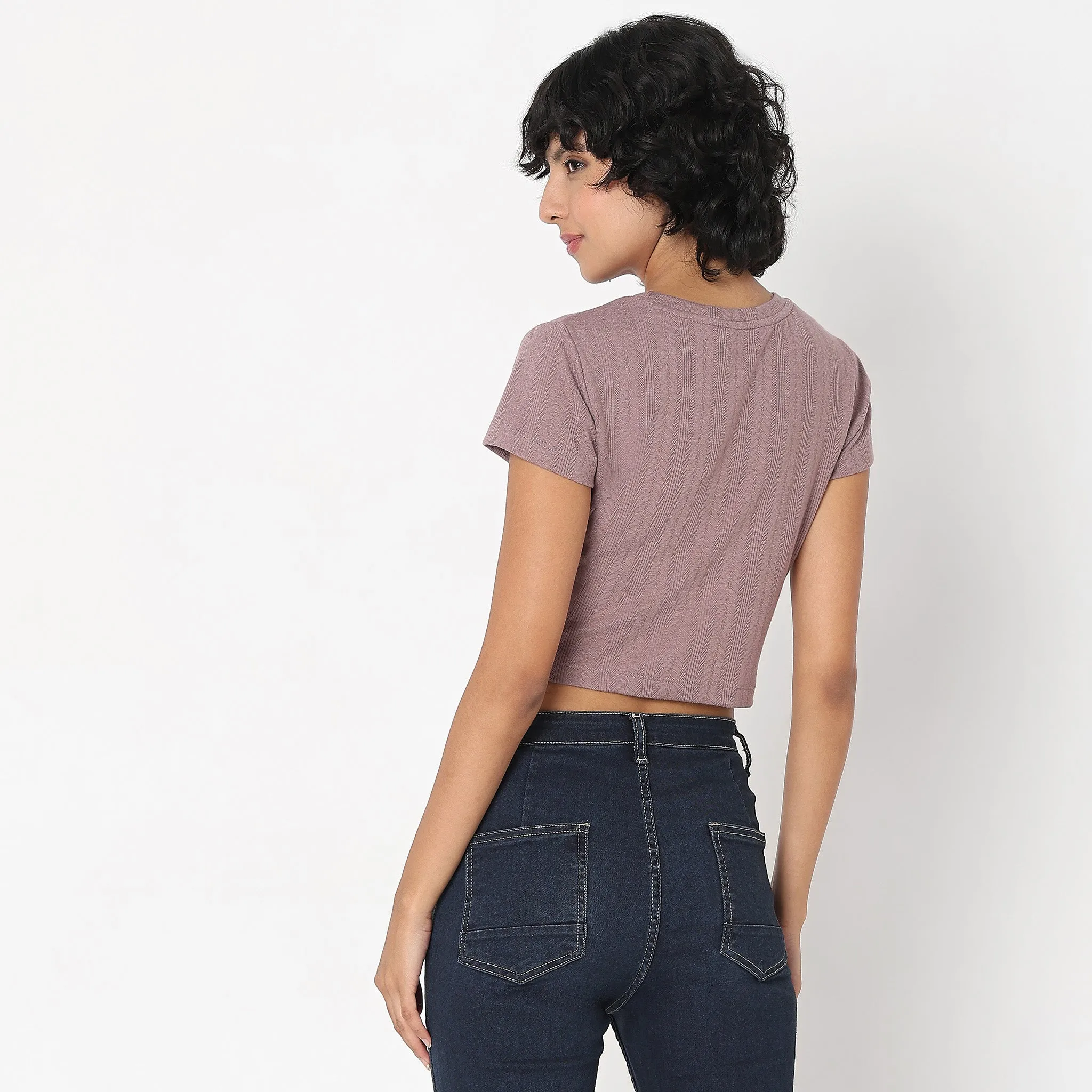 Slim Fit Structured Top