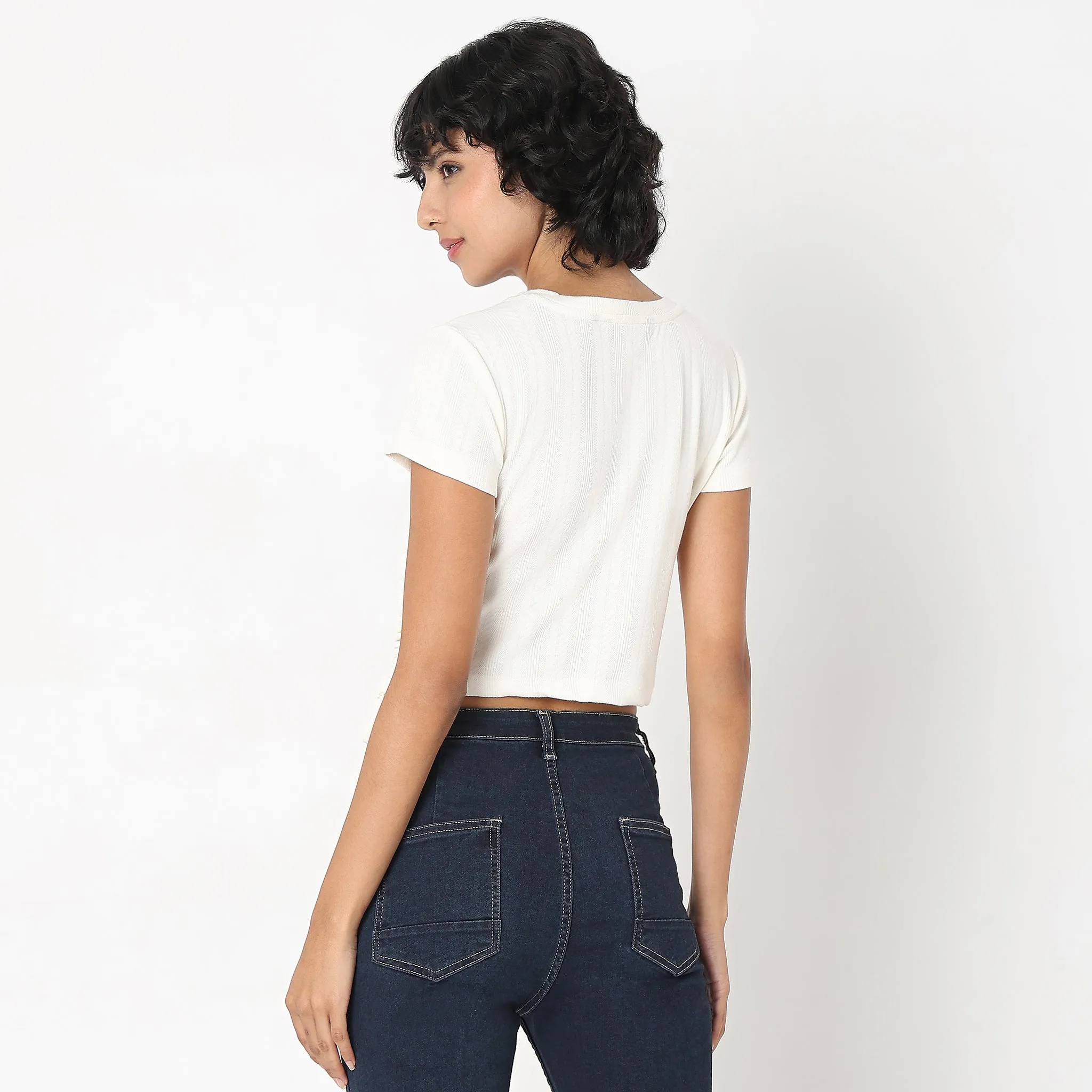 Slim Fit Structured Top