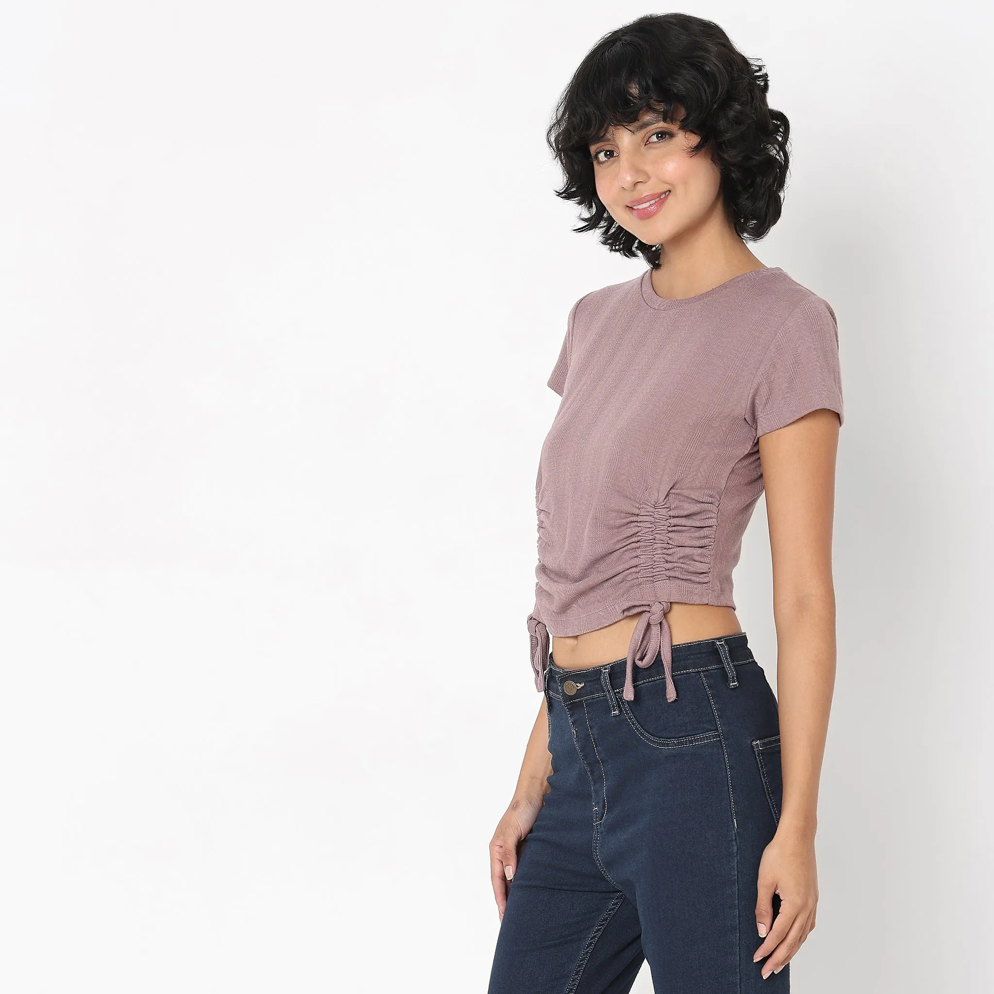 Slim Fit Structured Top