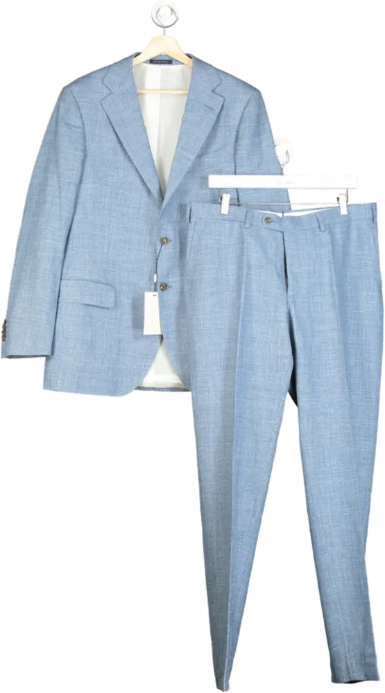 Suitsupply Light Blue Lazio Single Breasted Tailored fit  Suit 2-piece SZ52 UK XXXL UK 42