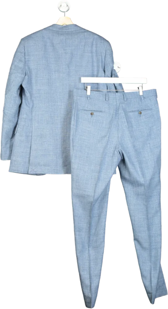 Suitsupply Light Blue Lazio Single Breasted Tailored fit  Suit 2-piece SZ52 UK XXXL UK 42