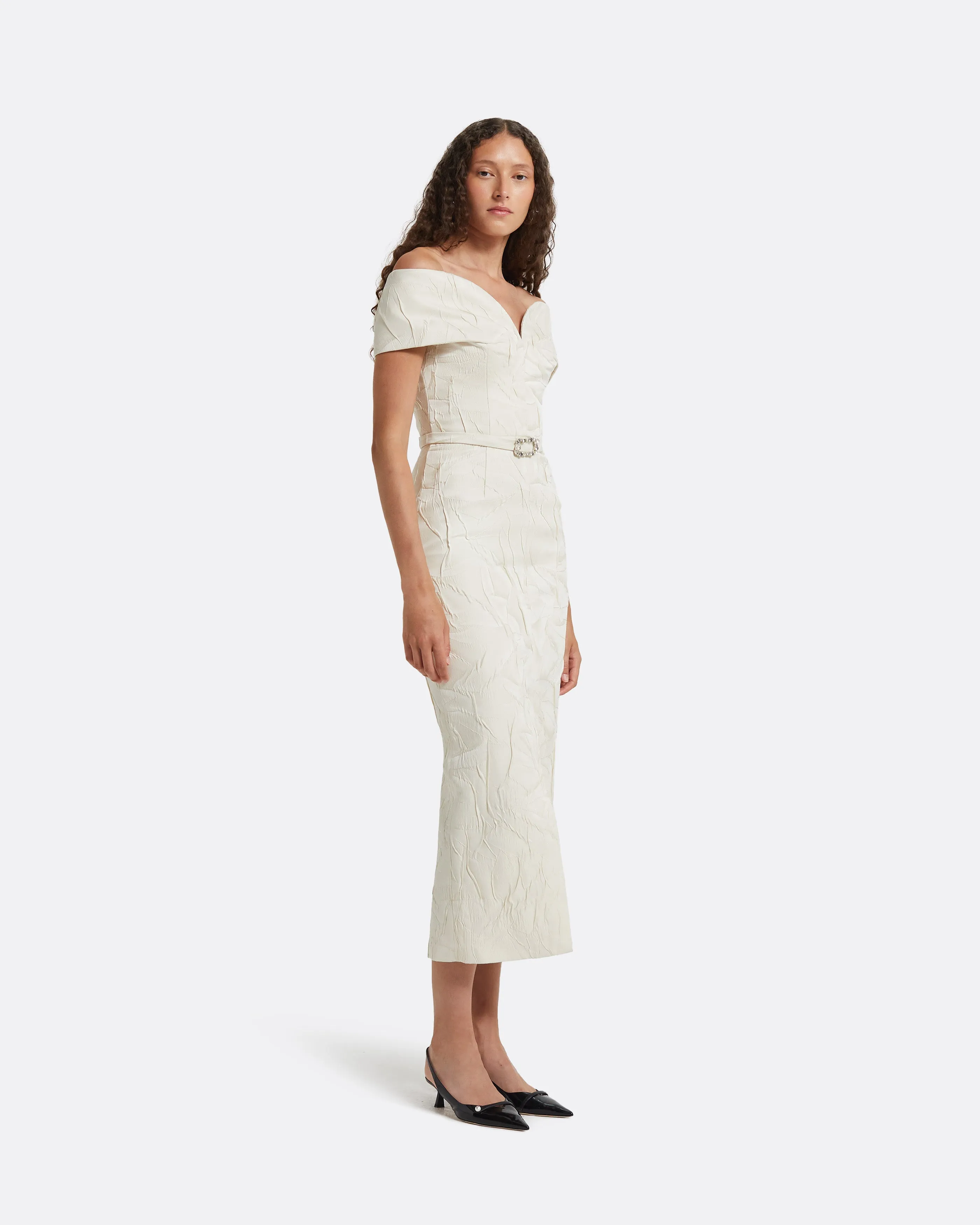 Tonyi Embroidered Midi Dress