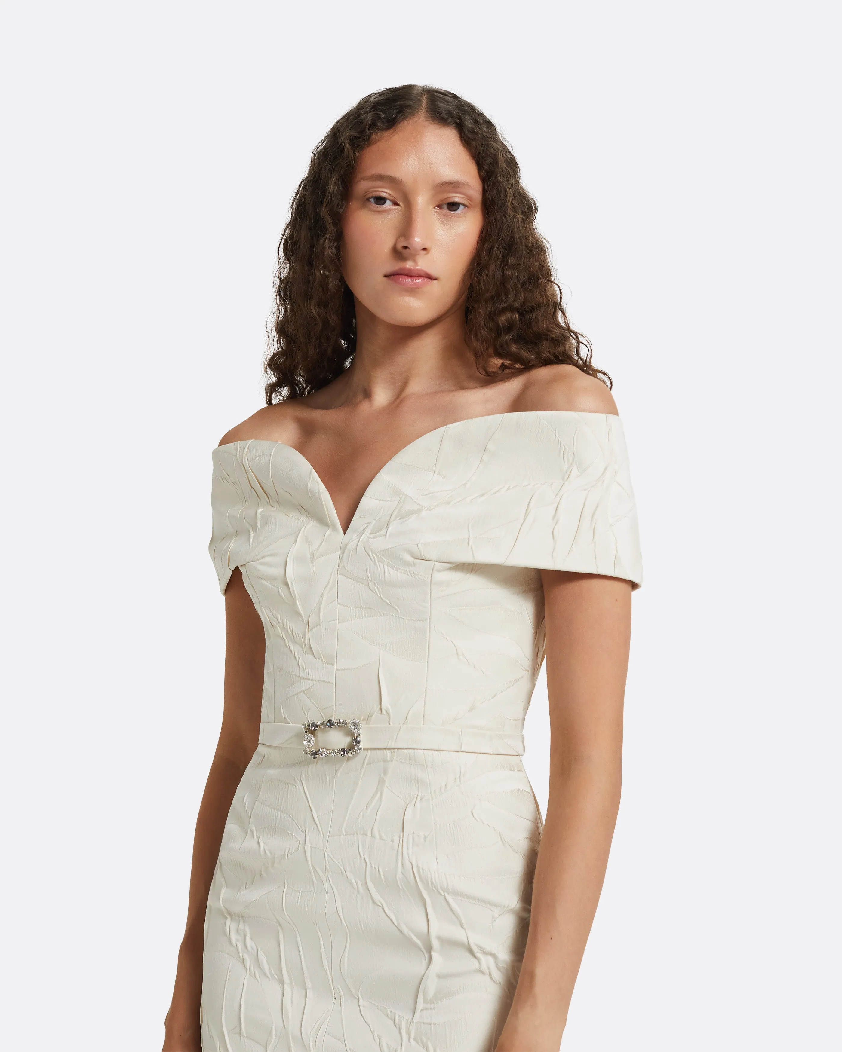Tonyi Embroidered Midi Dress