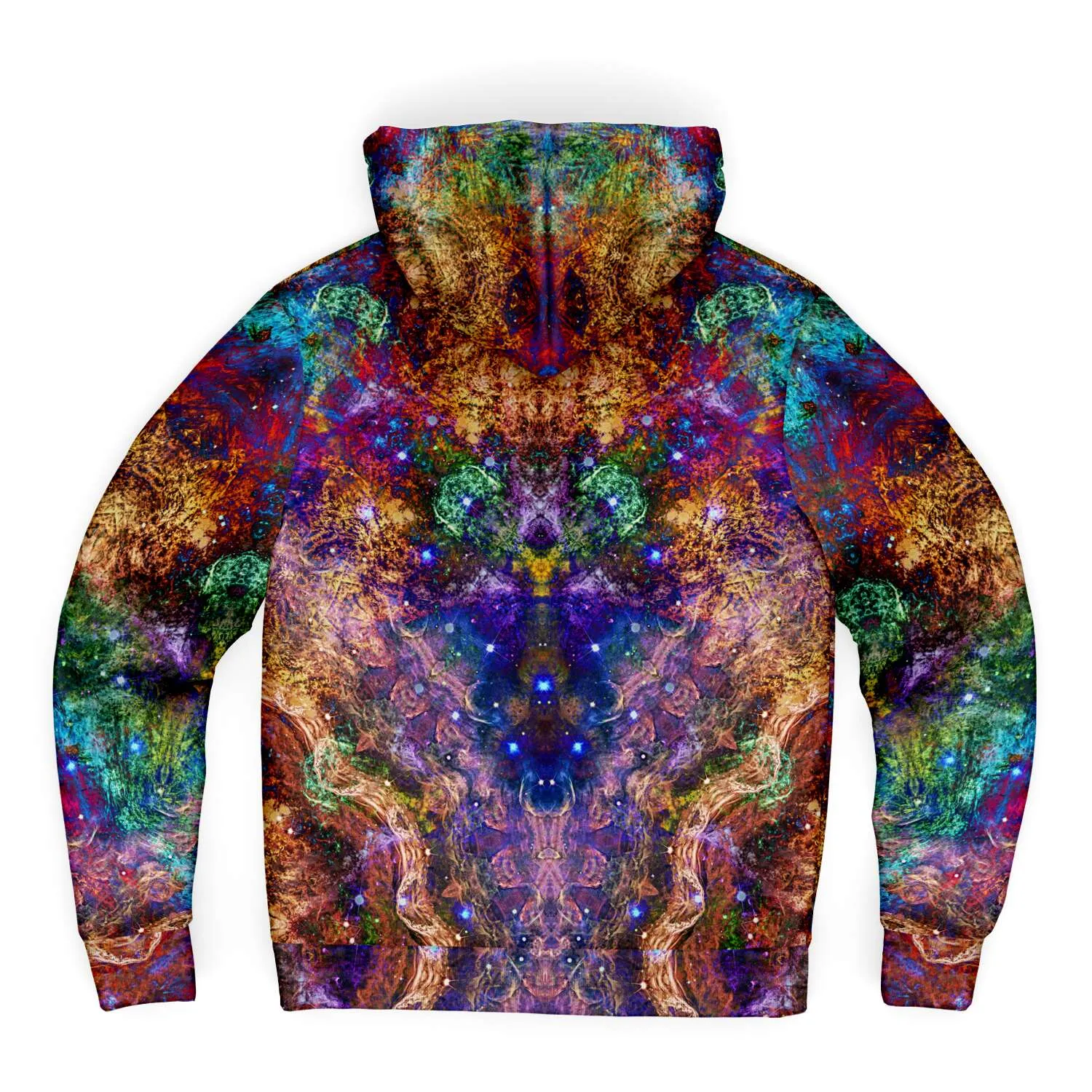 Unitas Psychedelic Fleece-Lined Zip-Up Hoodie