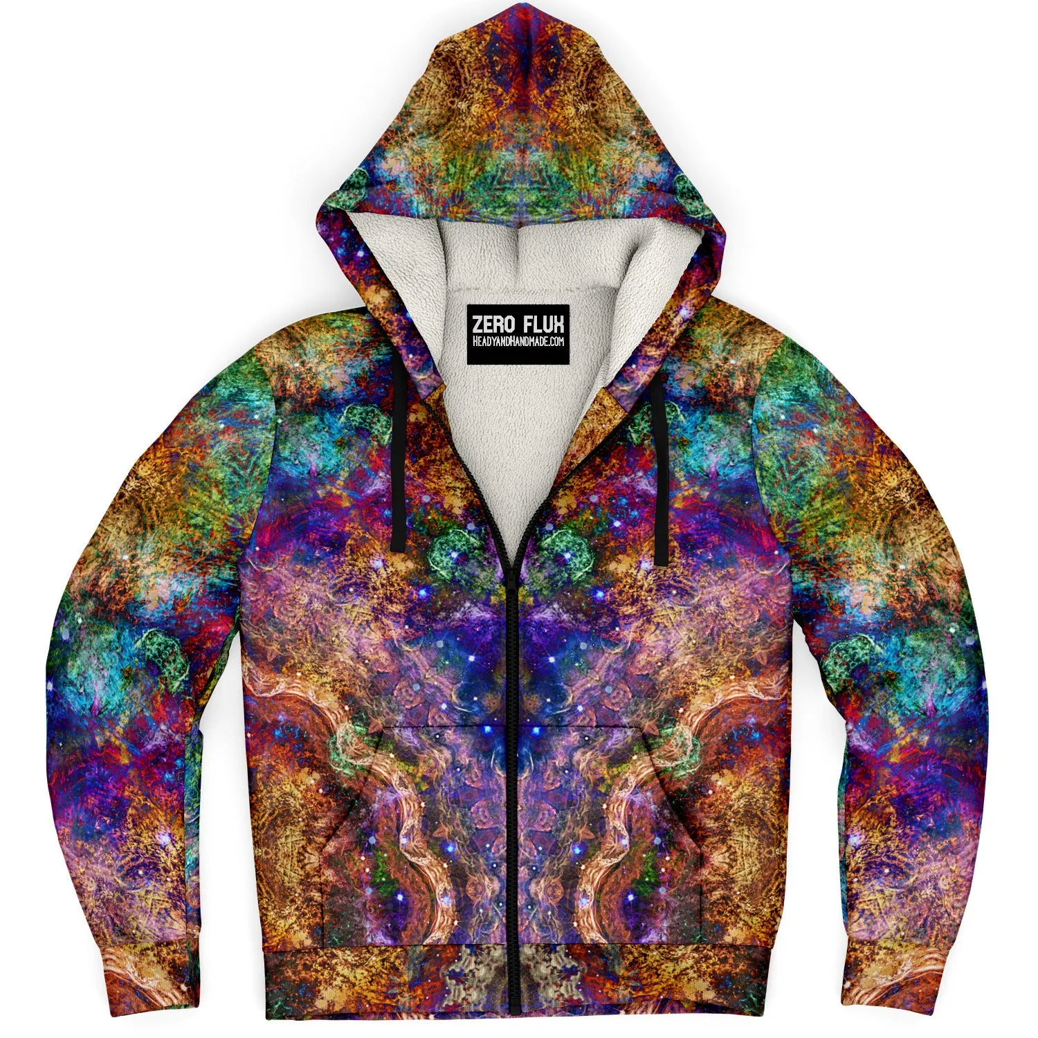 Unitas Psychedelic Fleece-Lined Zip-Up Hoodie